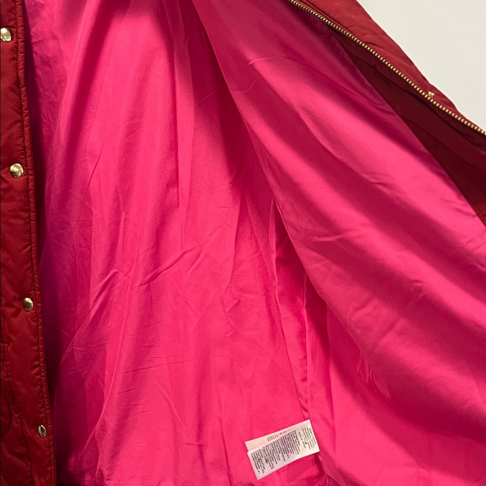 J. Crew Women's Deep Red Quilted Puffer Jacket - Picture 7 of 10